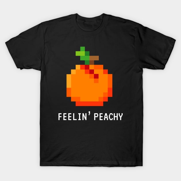 8-Bit Gaming Feelin Peachy T-Shirt by propellerhead